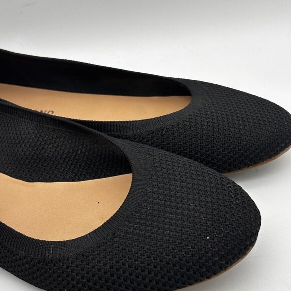 Lucky Brand Erin Black Knit Flats Women 8.5 Round Closed Toe Slip On Ballet Shoe - Picture 2 of 8